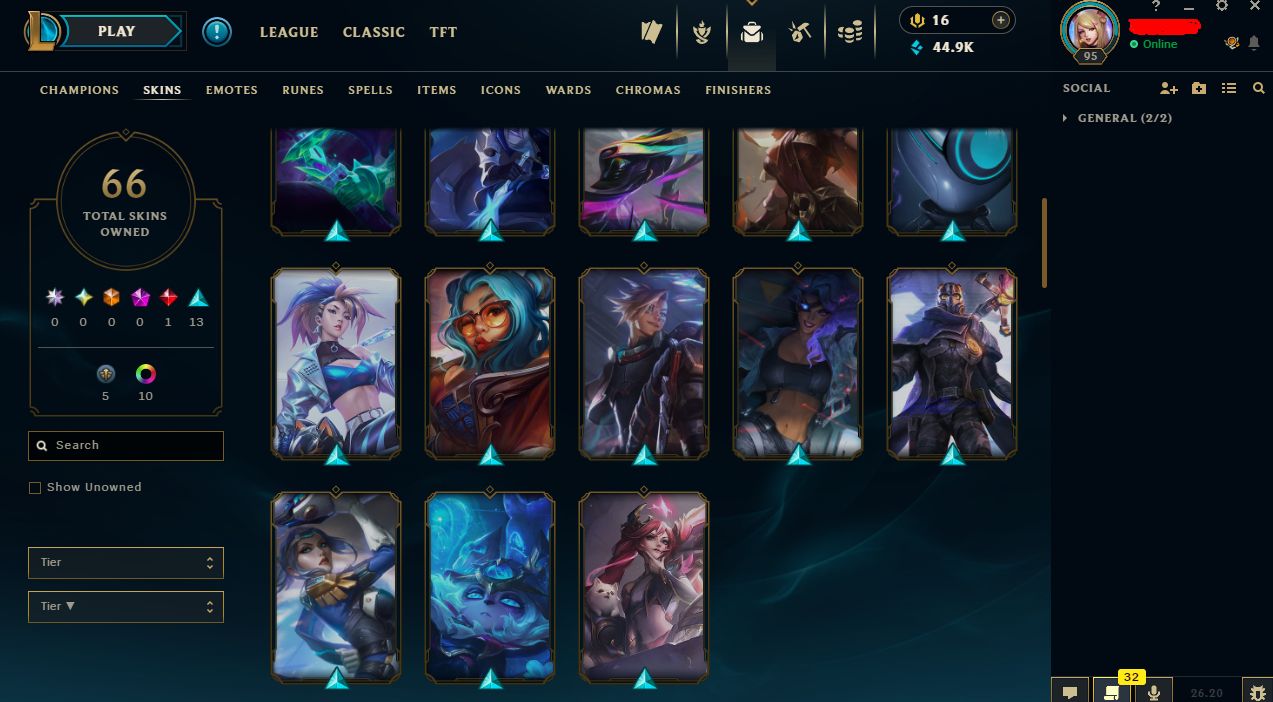CONTA EX ASCENDENTE + CONTA LOL ESMERALDA 3 NO MESMO LOGIN / SKIN VCT 2026