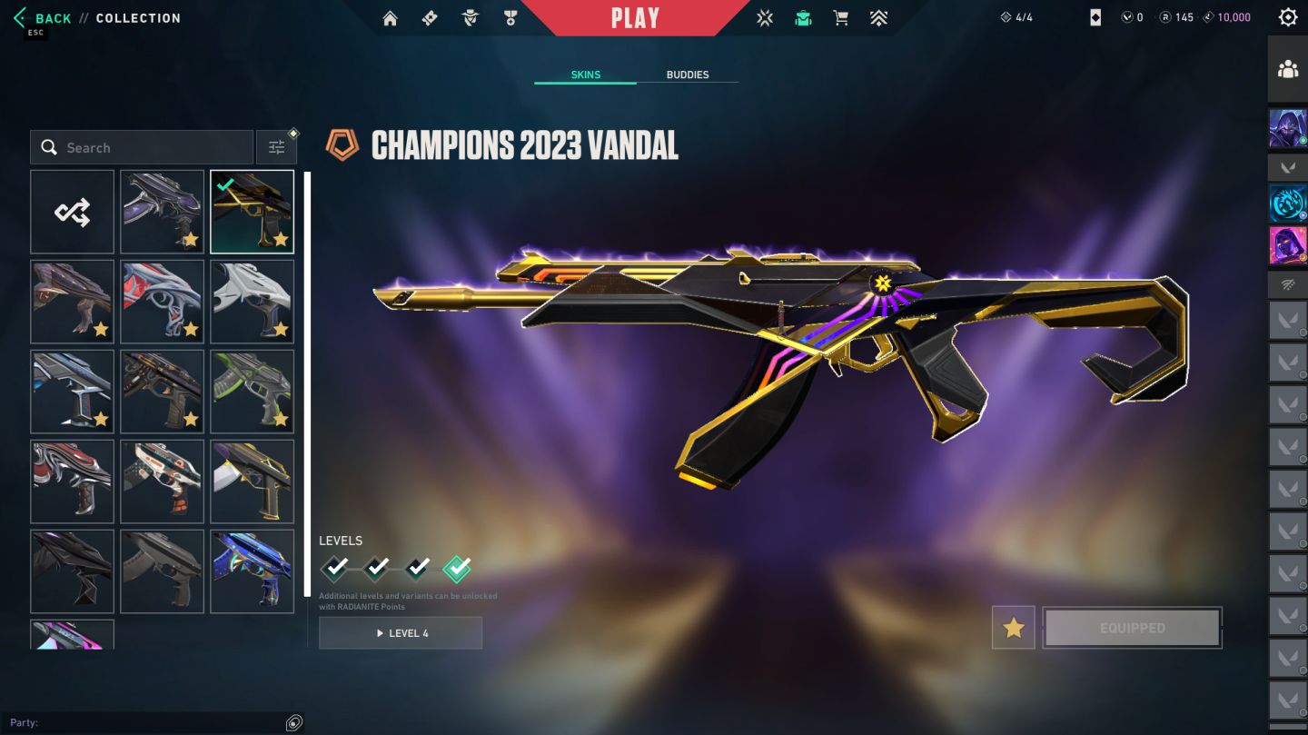 CONTA VALORANT NIVEL 264 | ASC 2 | CHAMPIONS 2023 (RARA) | +R$2.300 INVESTIDOS
