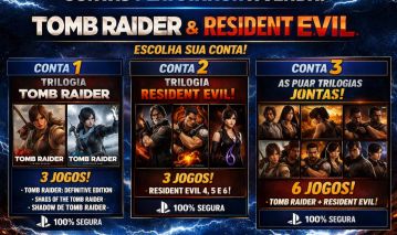 PROMOÇÃO EXPLOSIVA! Tomb Raider + Resident Evil 6 Jogos ImperdíveisAS2TRILOGIAS