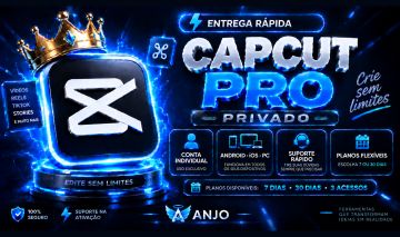 CAPCUT PRO | 7 OU 30 DIAS | ACESSO INDIVIDUAL | ANDROID, IOS E PC
