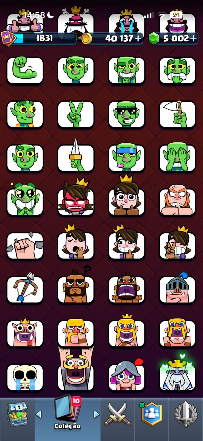 CONTA CLASH ROYALE GEMADA PRO PLAYER