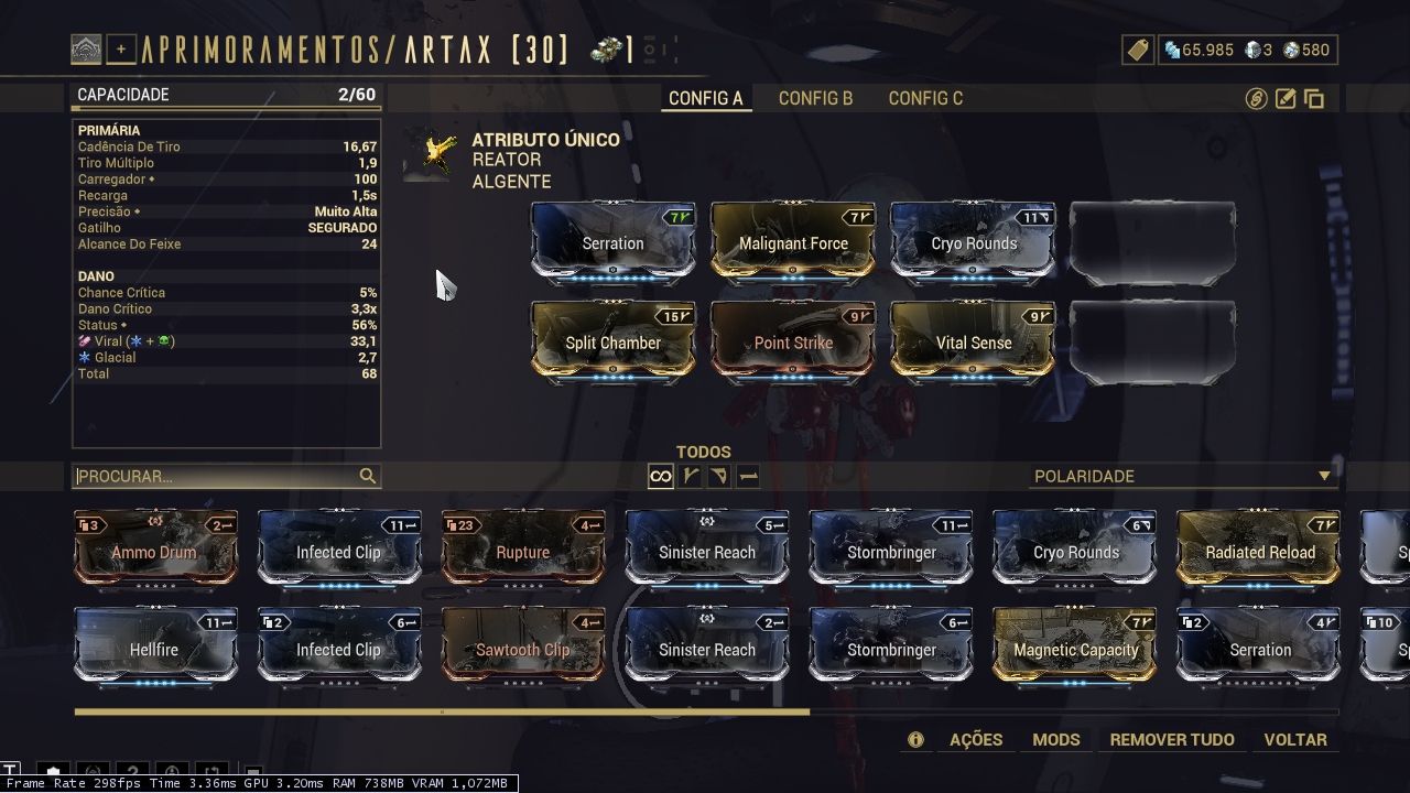 CONTA WARFRAME INICIANTE MR 4 COM SYADANA IGARO E SERRATION LEVEL MAXIMO