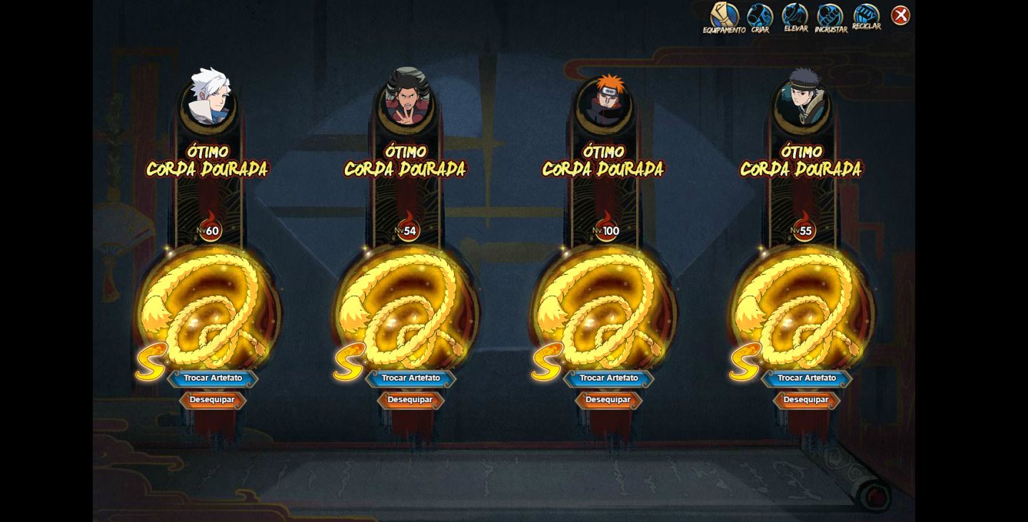 NARUTO ONLINE CONTA COM TOP 18 SERVIDOR