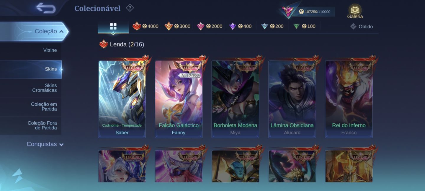 Conta Collabs Mobile Legends