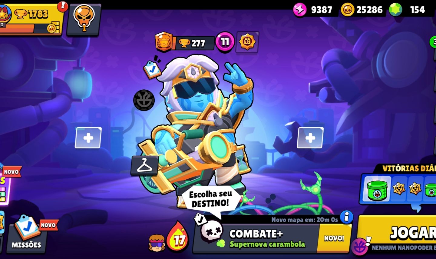 CONTA INICIAL DE BRAWL STARS LOTADA DE SKIN E RECURSOS