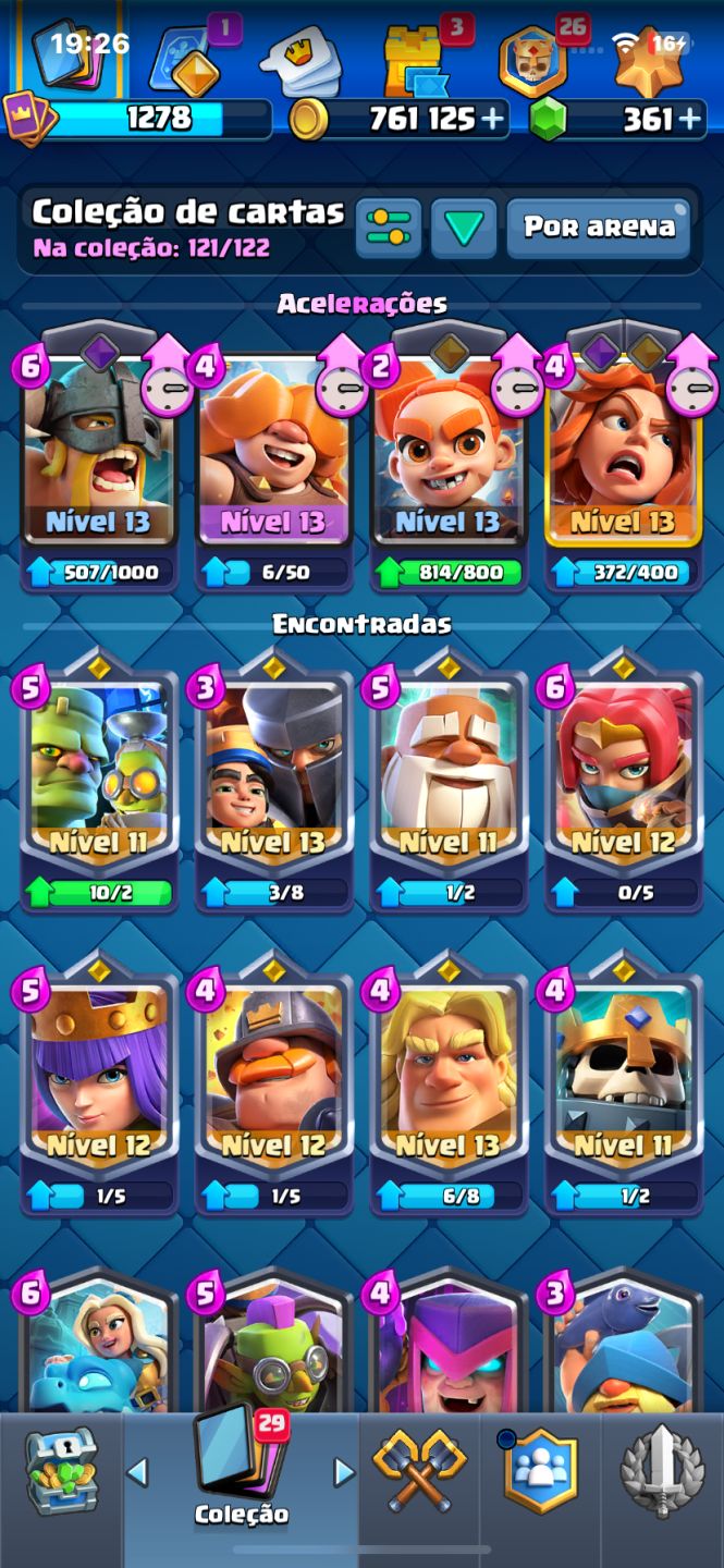 CONTA CLASH ROYALE ARENA 21