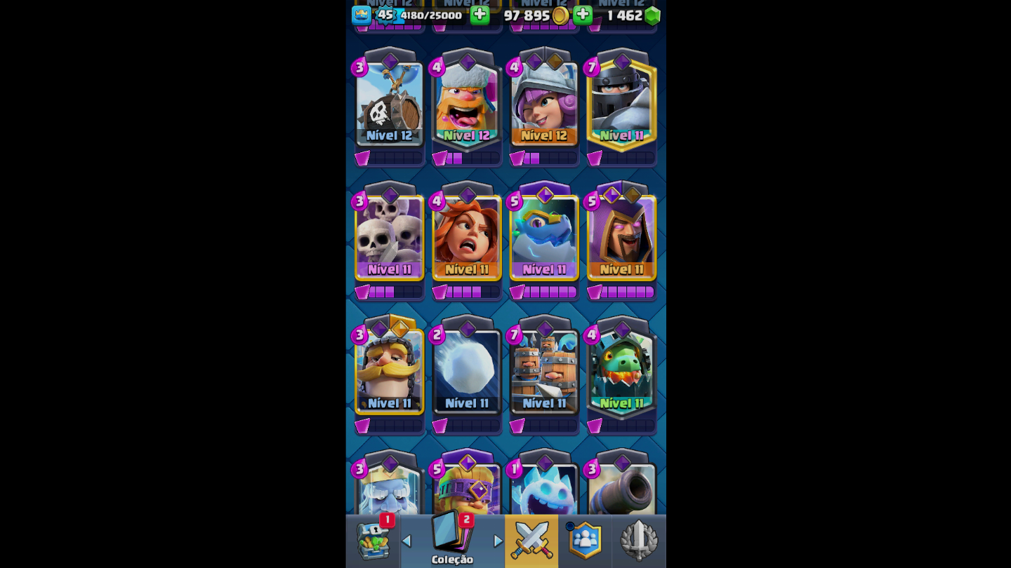 Conta de clash royale com 9800 trofeus conta boa demais valor negociavel!!