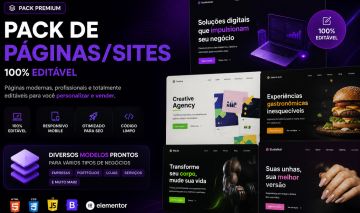 Pack 100% editavel de páginas/sites prontos