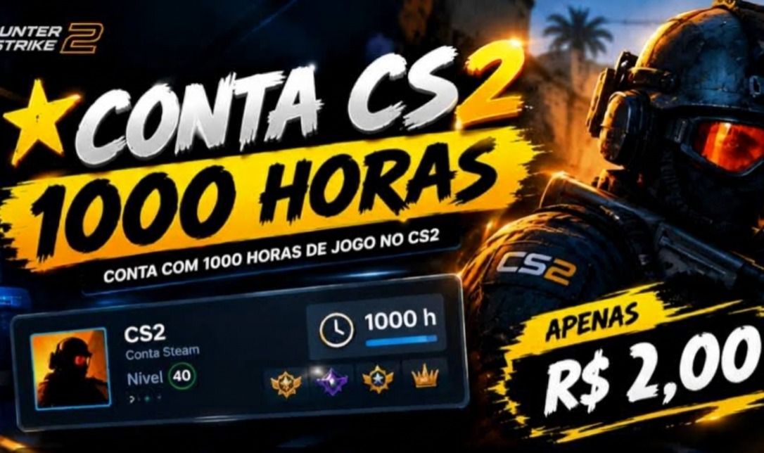 CONTA CS2 COM 1000 HORAS JOGADAS