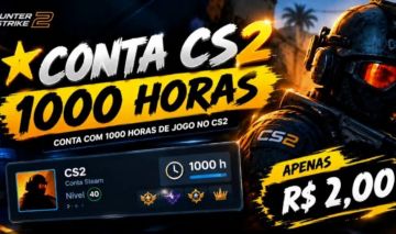 CONTA CS2 COM 1000 HORAS JOGADAS