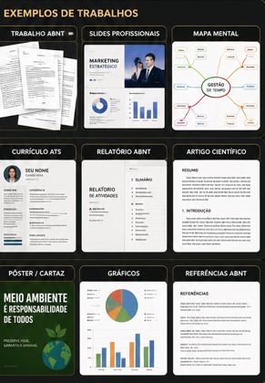 Serviços Acadêmicos e Profissionais | Currículo, ABNT, Slides e Design