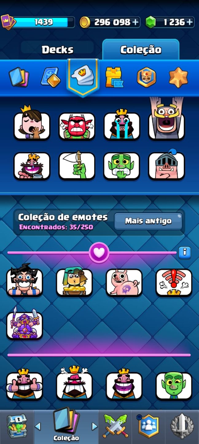Conta Clash Royale com todas as cartas e algumas evoluções (leias descrição )