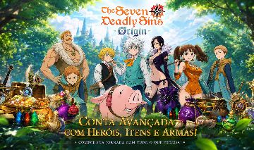 Conta The Seven Deadly Sins: Origin (7ds) full personagens, 95% full map e mais.