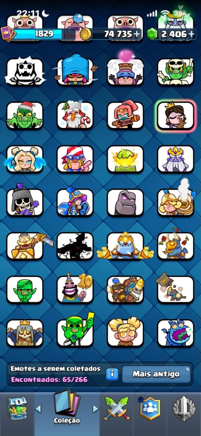 CONTA COM 14K DE TROFEUS + 122 CARTAS + 2400 GEMAS, 100% SEGURA! SÃO ANOS UPANDO