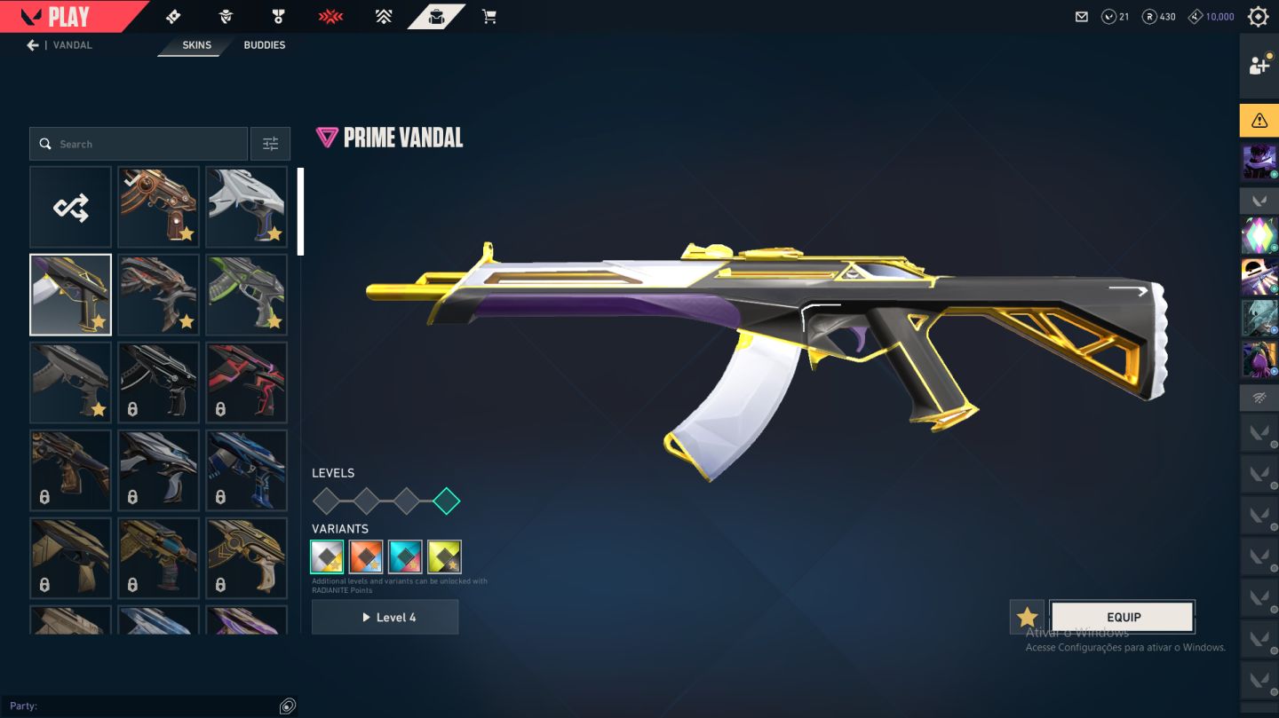 Valorant Br | Vandal + Karambit | Radiant | Phantom | 9 Skins