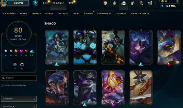 Conta Mono Shaco com Skin Prestigio Croma RED (Diamante 3)