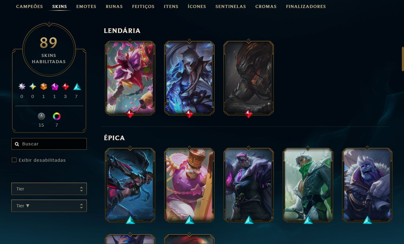 CONTA LOL S4 - LVL 174 - SEM ELO NA SEASON ATUAL