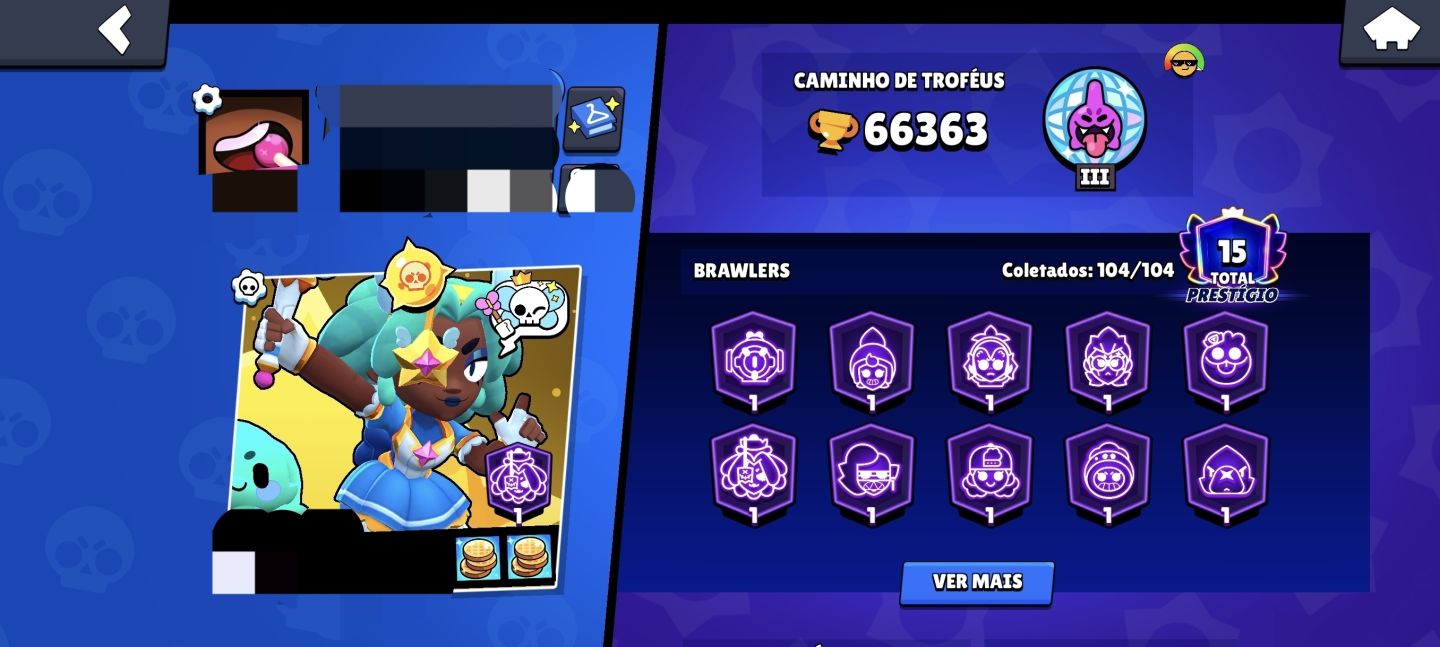 Conta com muita skin top, e muitos troféus