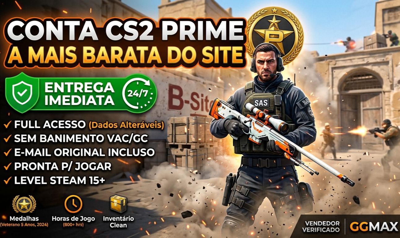 CS2 PRIME | PRONTA PRA JOGAR | FULL ACESSO | SEM BAN VAC/GC