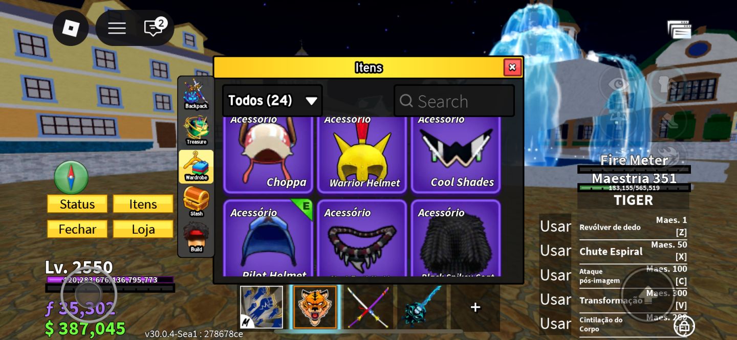 CONTA BLOX FRUITS COM TIGER