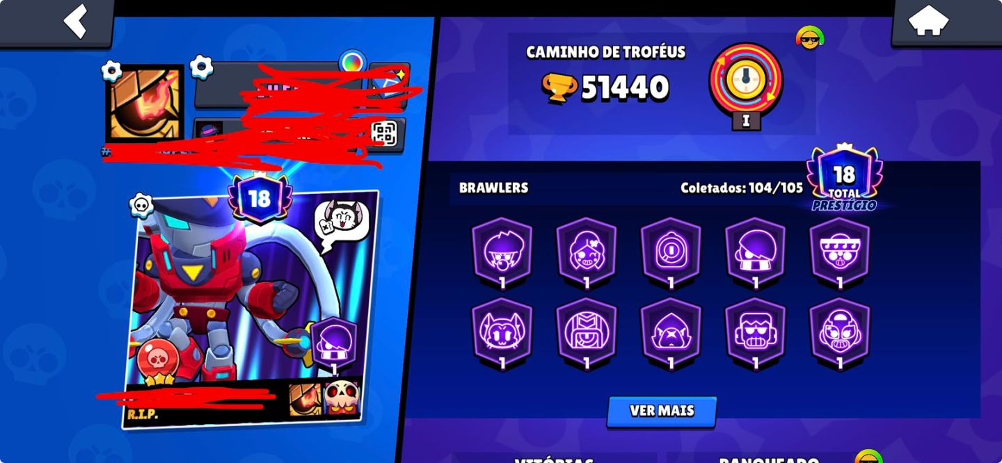 Brawl Stars - Conta top - Recheada de Skins LF