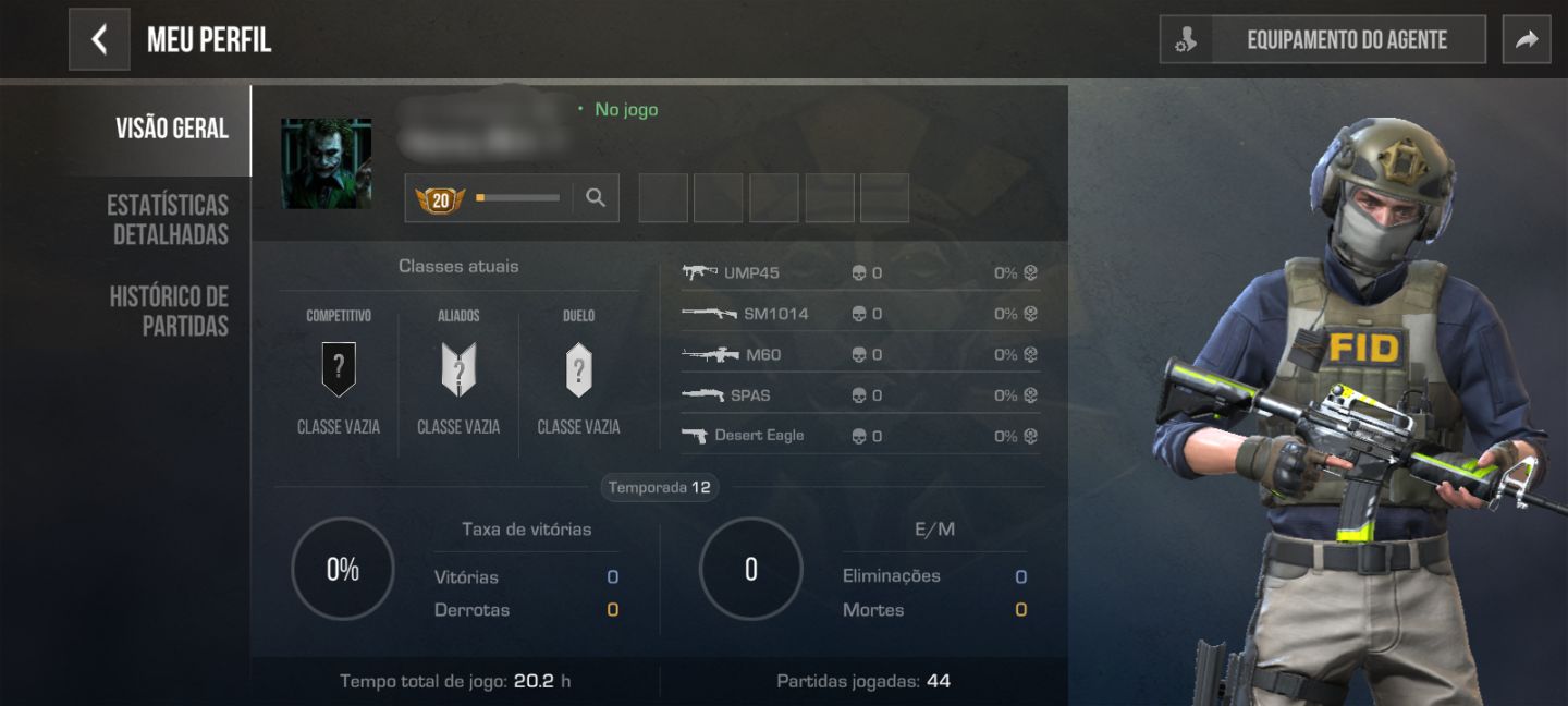 CONTA STANDOFF SMURF COM SKINS