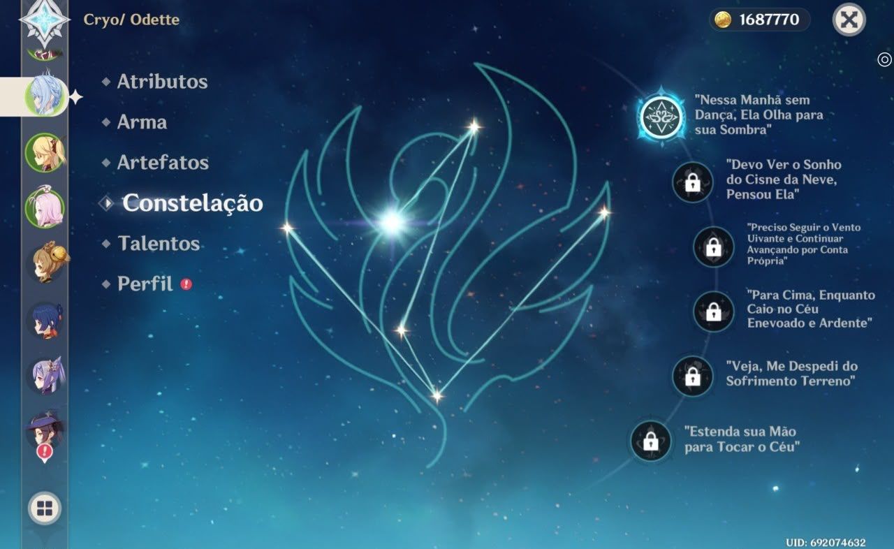 CONTA GENSHIN IMPACT - COLUMBINA & ODETTE C1 - 55 TIROS !