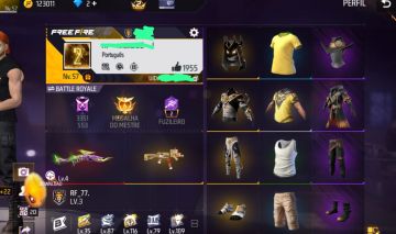 CONTA DE FF ANTIGA E GEMADA LEVEL 57 COM 12 EVOLUTIVA
