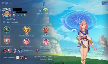 Menor preço Conta mlbb prime yu zhong e claude, legends... 408 Skins.