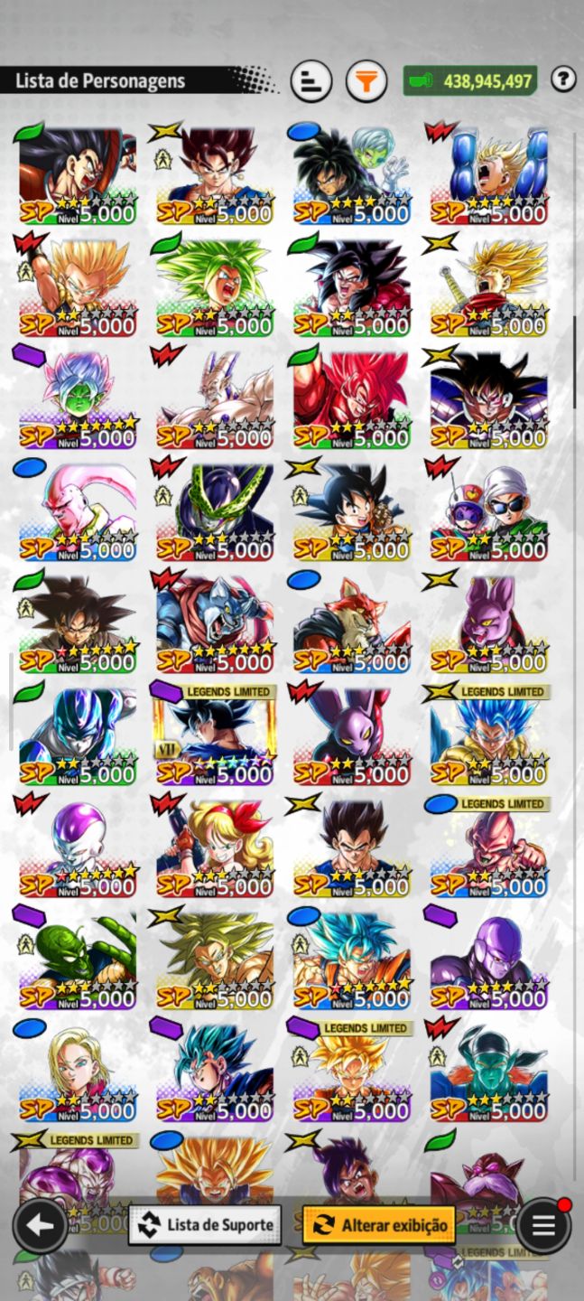 Conta dragonball legends com o novo goku ssj e cooler ultra