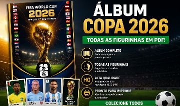Álbum da Copa 2026 Completo + Todas as Figurinhas + Alta Resolução (PDF)