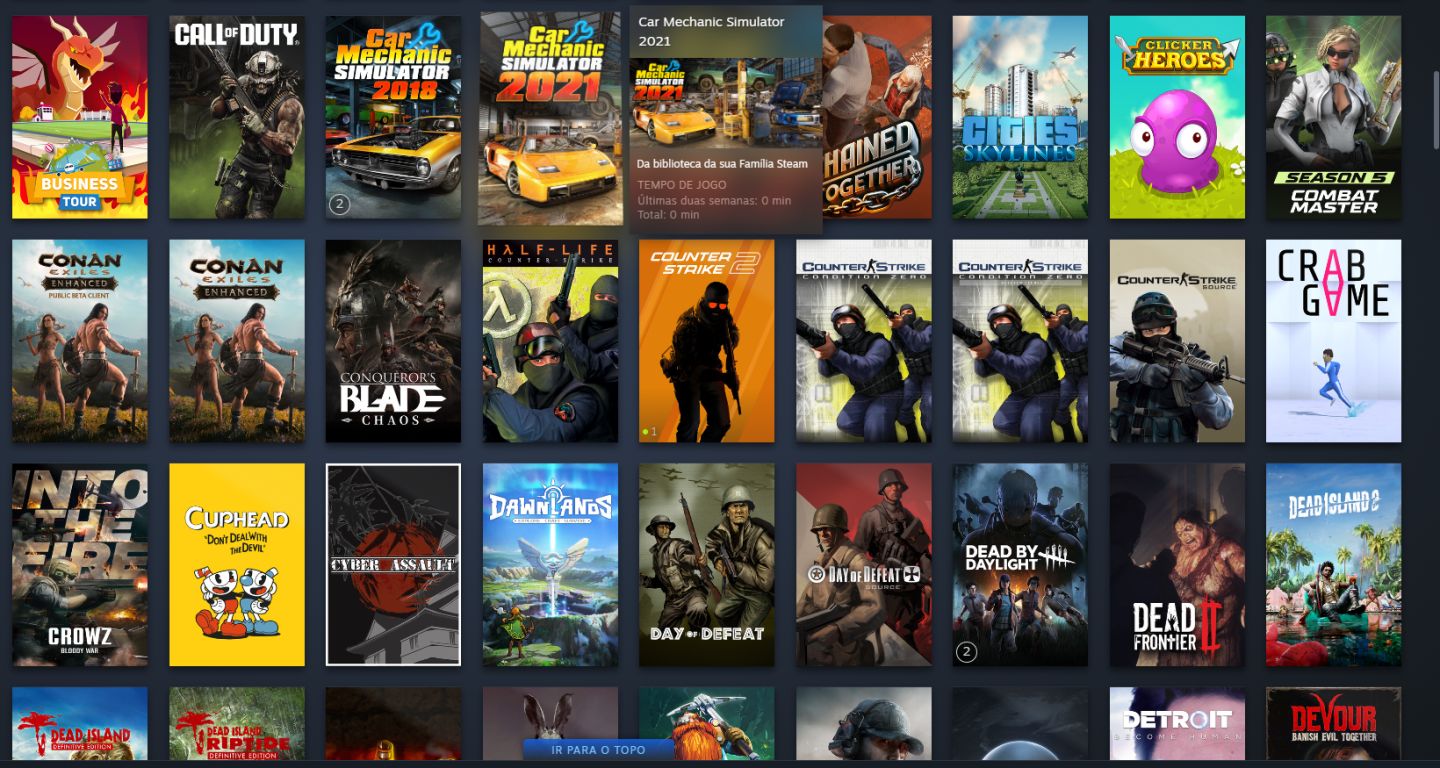 Steam Completa | Biblioteca avaliada em R$ 769