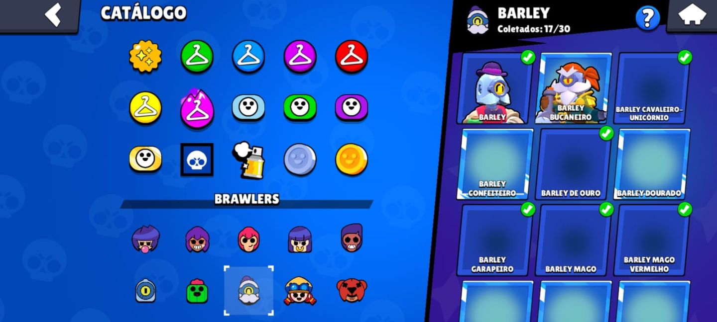 CONTA BRAWL STARS DE 7 ANOS com 421 SKINS,BRAWLERS MAXIMIZADOS 123K+ DE TROFÉUS