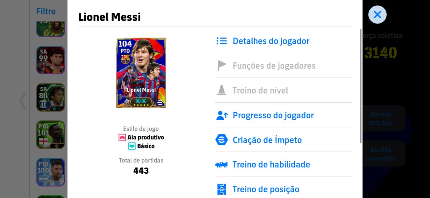 CONTA DE EFOOTBALL MOBILE COM NEYMAR E MESSI DO PACK, AGÜERO E TÉCNICO CRUYFF!!!