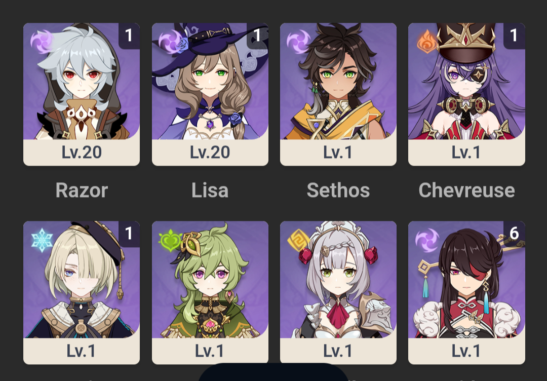 (HSR+HI3D) ASIA - HU TAO C1 + MONA C1 + TIGHNARI + BEIDOUC6+2.1K GEMAS+27 GIROS