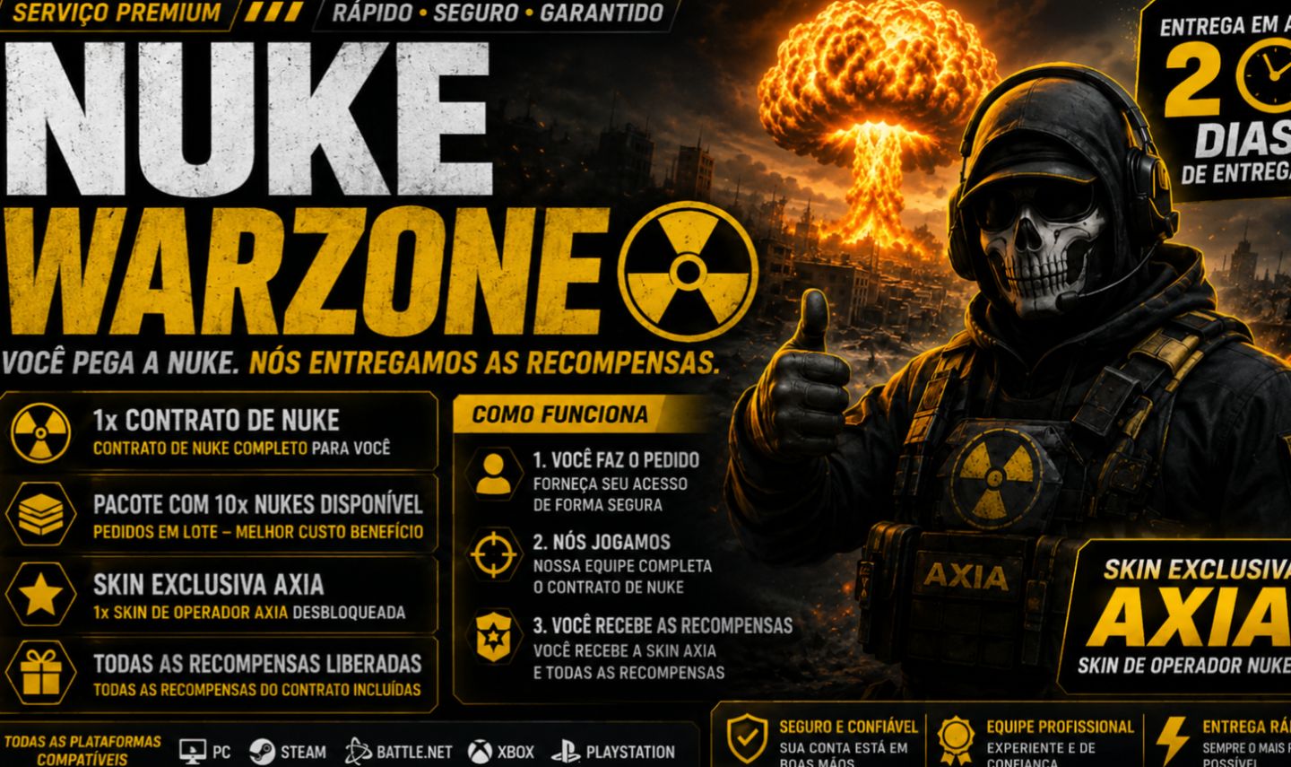 SERVIÇO DE NUKE WARZONE RÁPIDO E FÁCIL PEGUE SUA NUKE NO WARZONE HOJE!