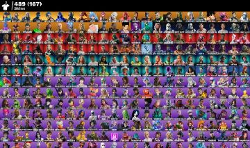 Conta de FORTNITE com 489 SKINS e 1144 GESTOS.