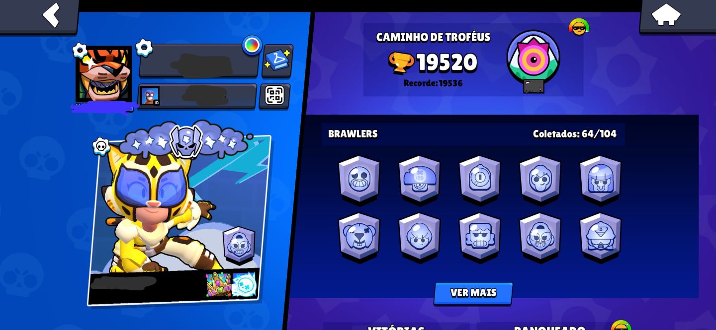 Conta Brawl Stars Top | 19.520 Troféus