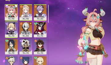 Conta Genshin (Varesa C1R1 + Nicole + Durin + Chasca + Alercchino+ Xianyun)