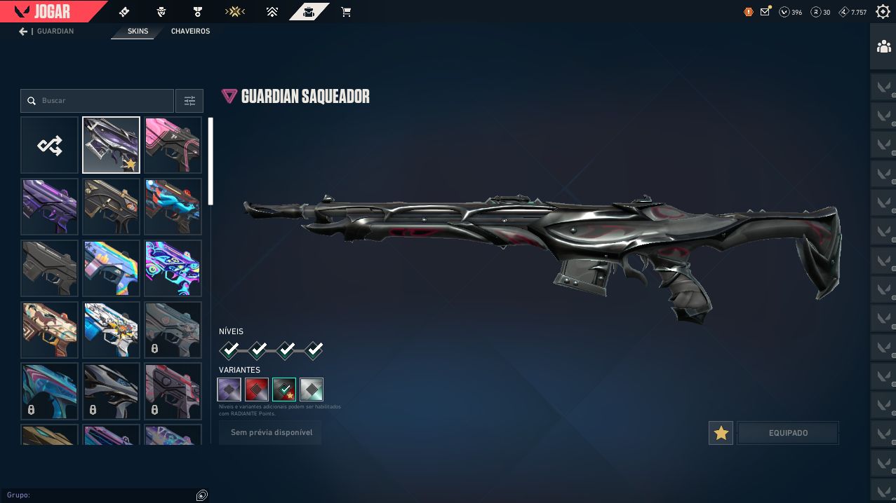 CONTA VALORANT NIVEL 240 COM 40 SKINS COMPRADAS.