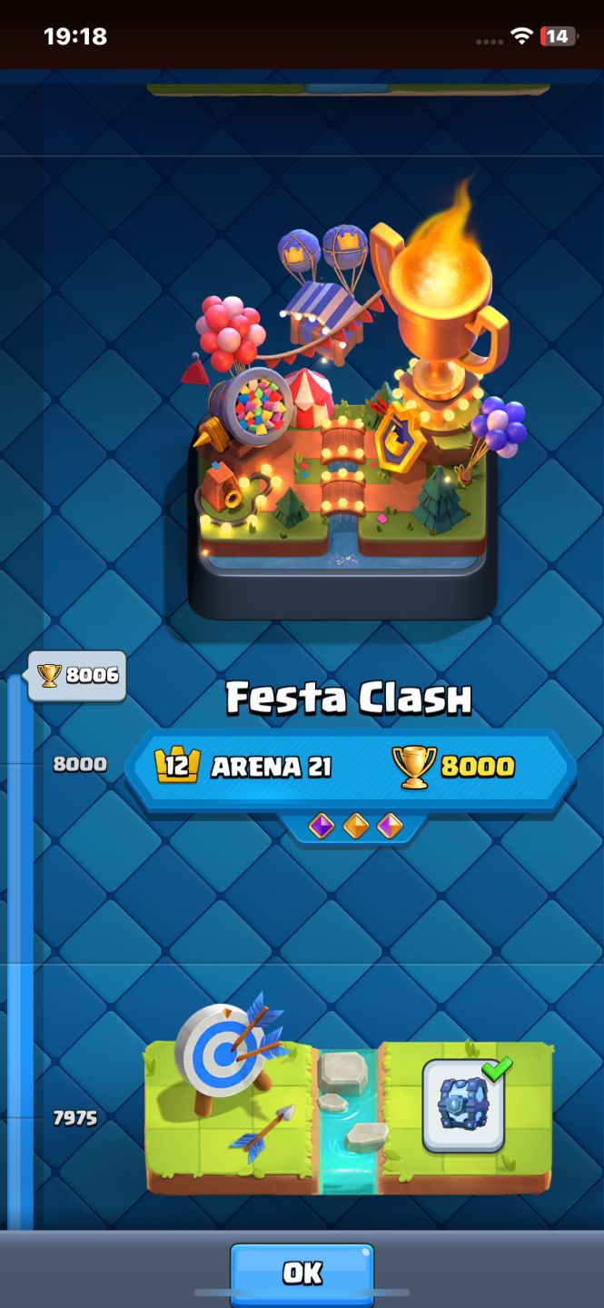 CONTA CLASH ROYALE ARENA 21