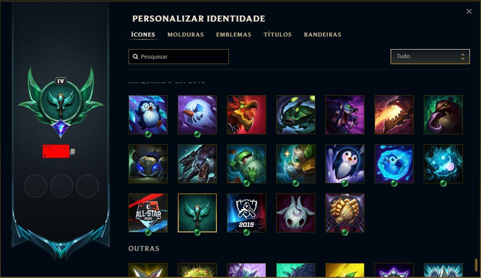 Conta lol Esmeralda - main sup/adc +300 skins e +100 cromas com icones raros.