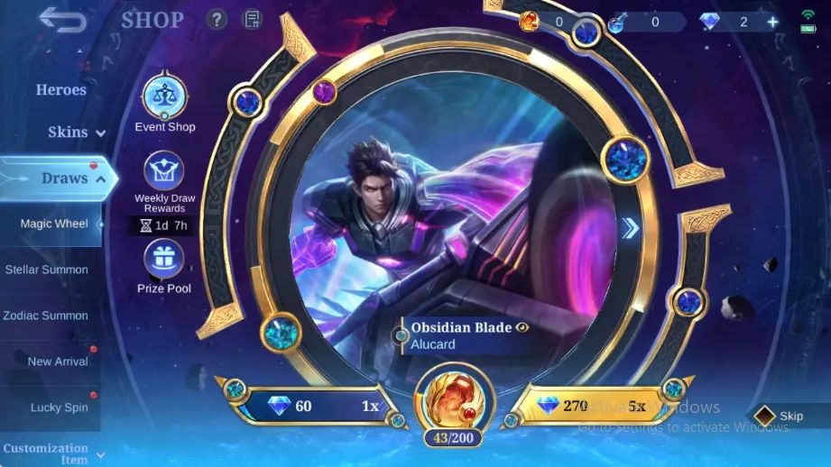 CONTA MOBILE LEGENDS COM 213 SKINS [SMURF] LEIA A DESCRIÇÃO