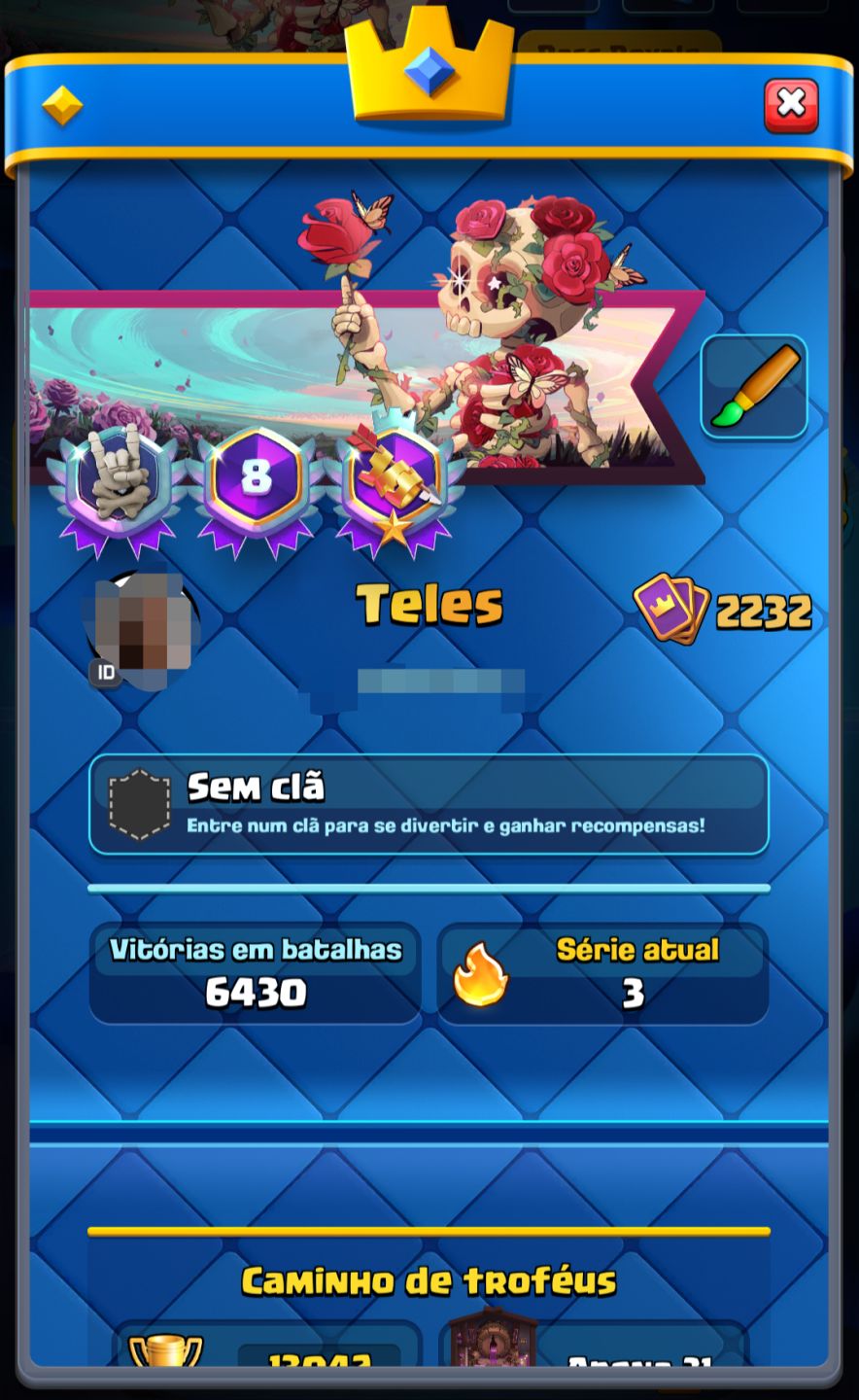 [CONTA CLASH ROYALE 8 ANOS NÍVEL VETERANA]