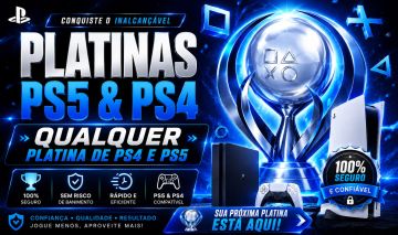 Serviço de Platina Profissional | PS4 & PS5 | Rápido e Seguro