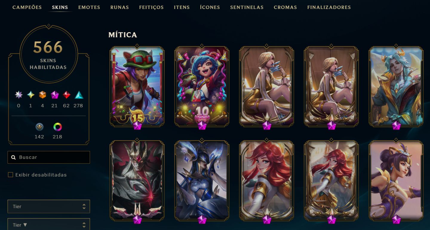 Conta de LoL, Platina IV Flex