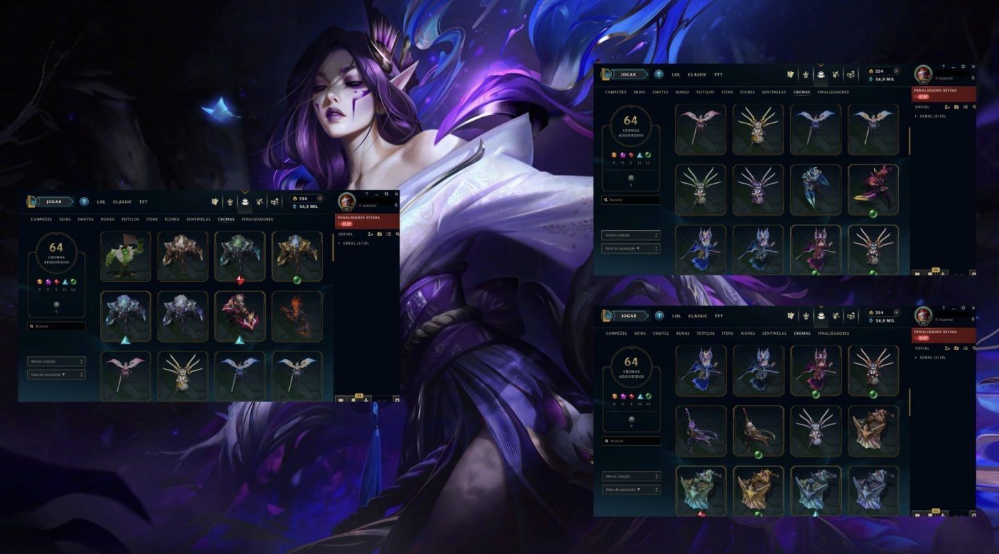 Conta handlevel com Project Command Line Yi e 12 passes ativo + skins mítica