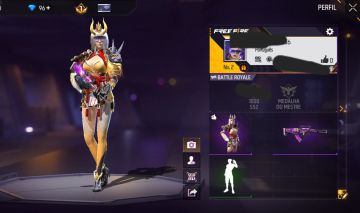 CONTA FF + LUAR DOURADA + 1 ARMA LENDÁRIA + 96 DIAMANTES (SEU EMAIL)