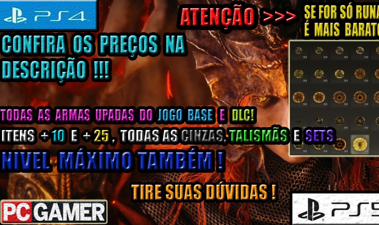 ITENS ELDEN RING BARATOS - PC STEAM, PS4 e PS5