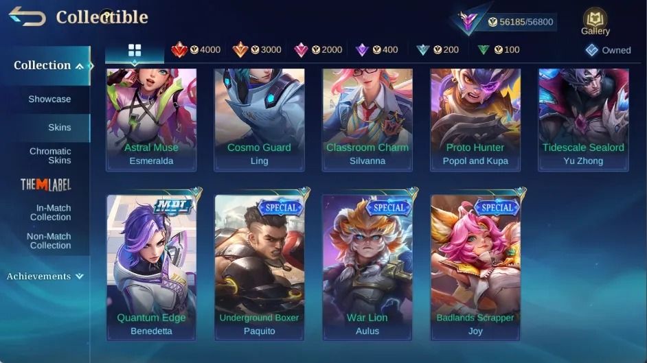 318 SKINS - FULL EMBLEMAS - FULL HEROIS